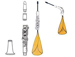 Cleaning a clarinet, drawing