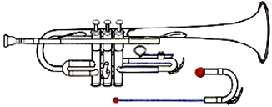 Cleaning a trumpet, drawing